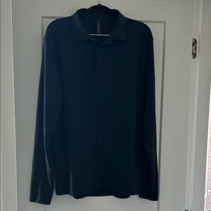 lululemon athletica Men's Navy Long-Sleeve light weight Polo